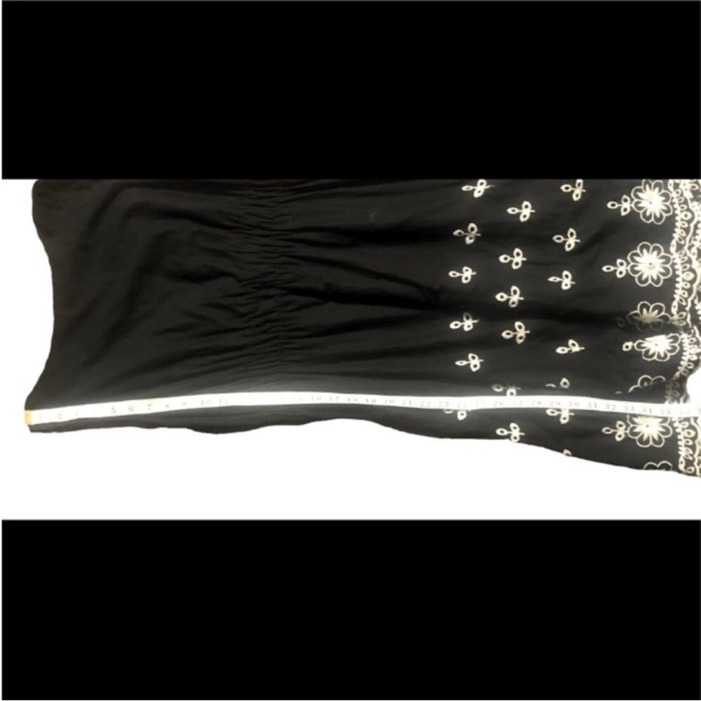 KAREN KANE Black And White FEMININE Sleeveless EYELET Dress Size Large - Picture 8 of 11